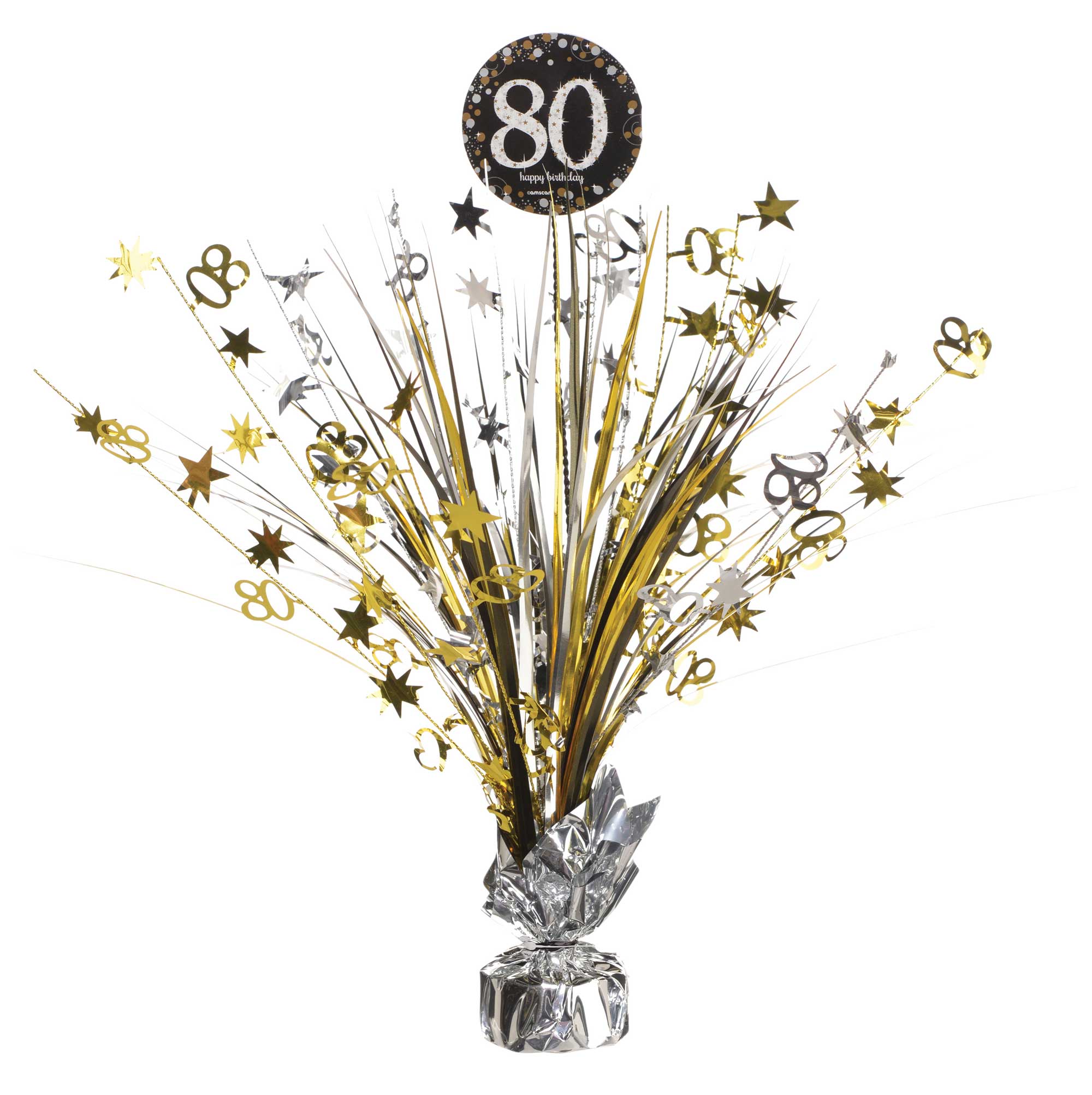 Mark 80 incredible years with our exquisite party decor! Elevate the Birthday Celebration with sophisticated touches like shimmering gold accents, elegant table centerpieces, and 80th birthday banners featuring cherished memories.