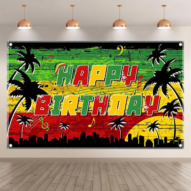 The Party Empress Reggae Party Décor collection is a vibrant celebration of island life, rhythm, and cultural heritage, designed to transport guests straight to the heart of Jamaica. 