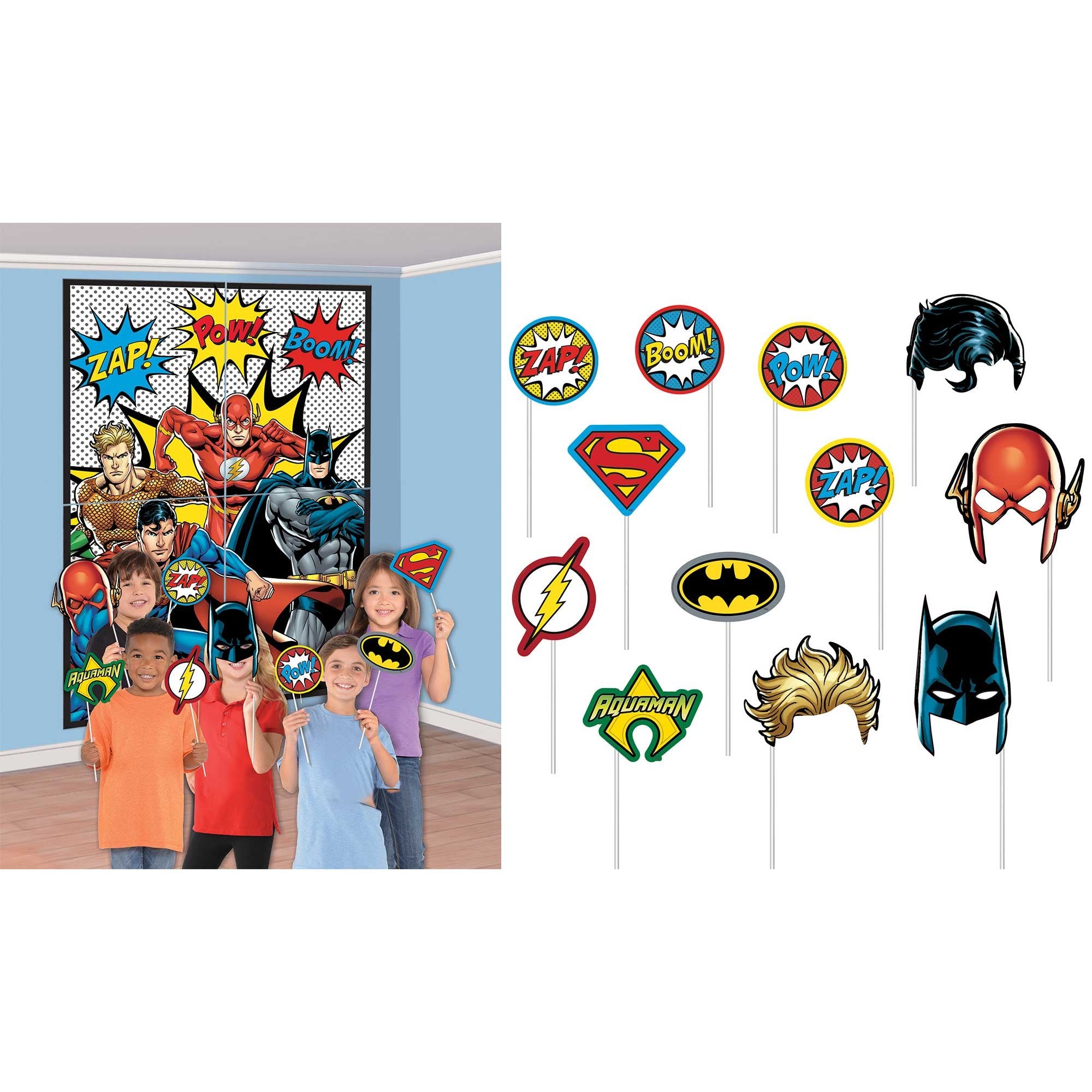 Party Empress' Justice League Collection transforms any event into a superhero spectacle, featuring vibrant decorations inspired by DC Comics' iconic team