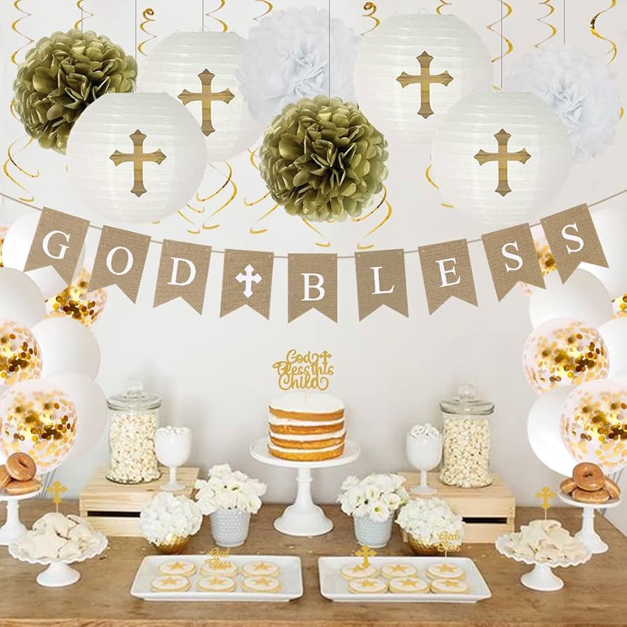 Mark the sacred and joyful occasion of baptism with Party Empress' carefully curated Baptism collection. 