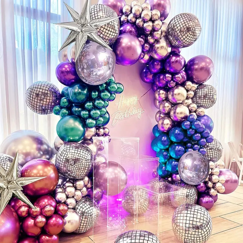 The Party Empress Disco Party Fever collection transforms any space into a dazzling dance floor reminiscent of the electrifying 1970s nightclub scene. 