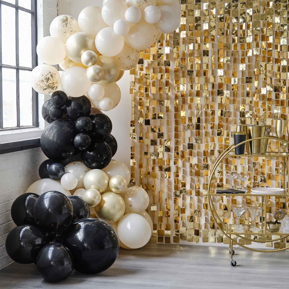 Elevate Your Event with Black and Gold Party Décor! Transform Your Party into a Night of Glamour and Elegance with Party Empress' Black and Gold Party Decor!