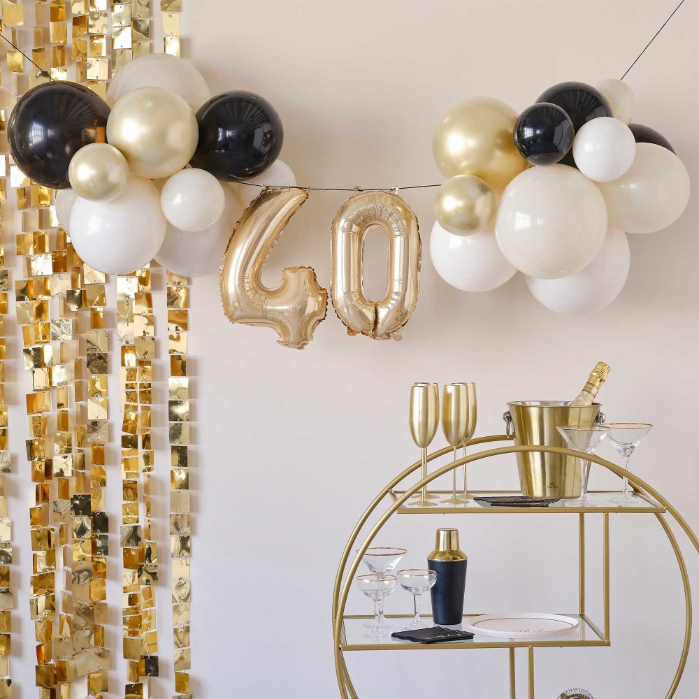 Celebrate in grand style with our exquisite 40th Birthday Party Decorations! Elevate any milestone birthday with sophisticated 40th Party balloons, elegant 40th banners, and dazzling 40th centerpieces!