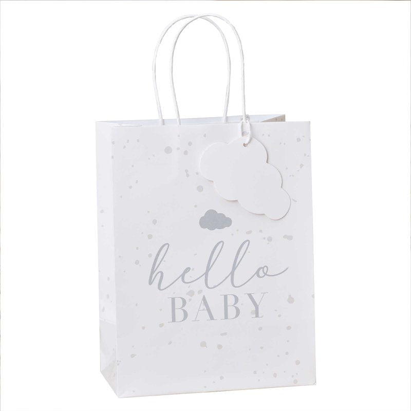 HELLO BABY SPECKLE & CLOUD BABY SHOWER GIFT BAGS